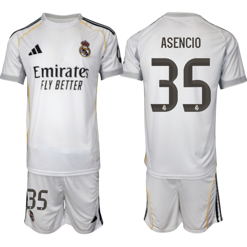 Men 2025-2026 Club Real Madrid home white 35 Soccer Jersey 01